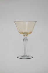 Taça de Vidro Coupe Holanda 180ml - Amarelo e Cinza