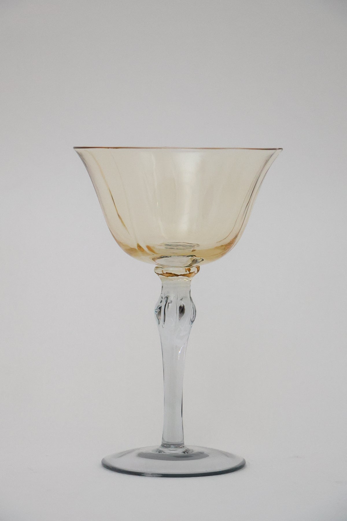 Taça de Vidro Coupe Holanda 180ml - Amarelo e Cinza