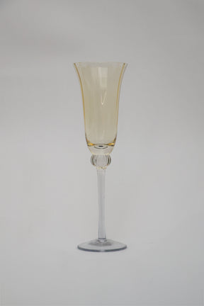 Taça de Vidro p/ Champanhe Espanha 180ml - Ambar e Cinza