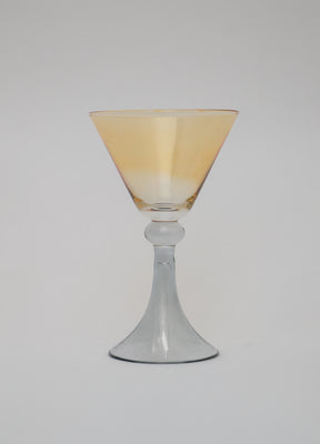 Taça de Vidro Coupe Suiça 150ml - Ambar e Cinza