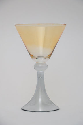 Taça de Vidro Coupe Suiça 150ml - Ambar e Cinza