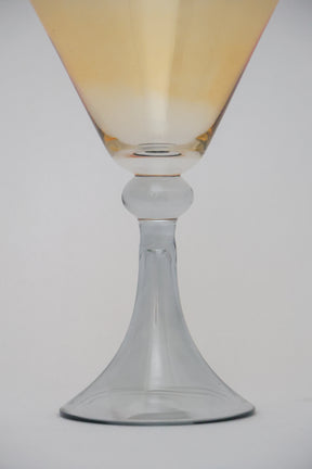 Taça de Vidro Coupe Suiça 150ml - Ambar e Cinza