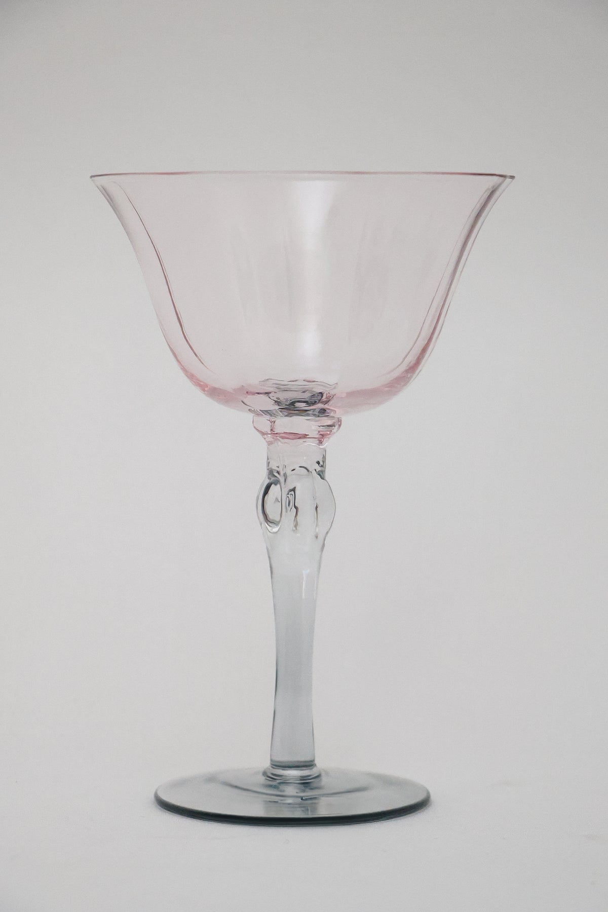 Taça de Vidro Coupe Califórnia 180ml - Rosa e Cinza