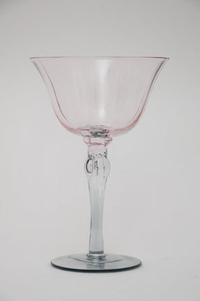 Taça de Vidro Coupe Califórnia 180ml - Rosa e Cinza