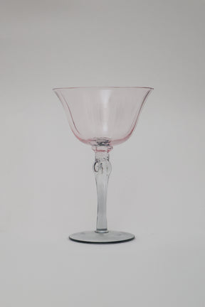 Taça de Vidro Coupe Califórnia 180ml - Rosa e Cinza