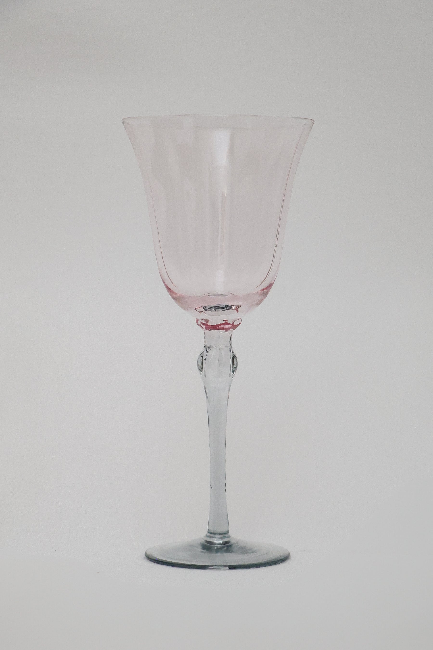 Taça de Vidro p/ Vinho Colorado 300ml - Rosa e Cinza