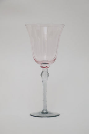 Taça de Vidro p/ Vinho Colorado 300ml - Rosa e Cinza