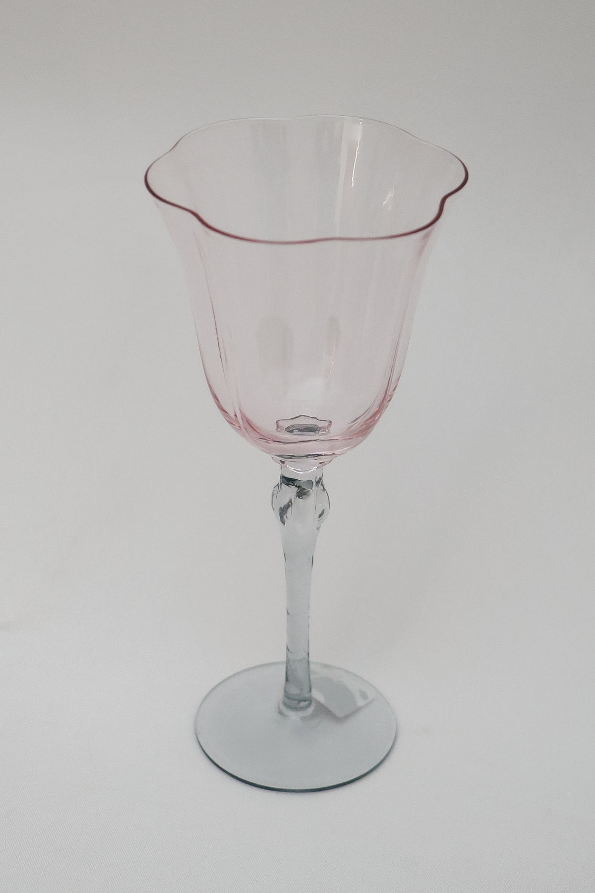 Taça de Vidro p/ Vinho Colorado 300ml - Rosa e Cinza