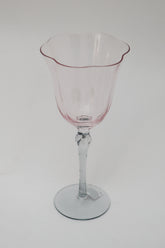 Taça de Vidro p/ Vinho Colorado 300ml - Rosa e Cinza