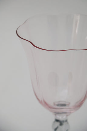 Taça de Vidro p/ Vinho Colorado 300ml - Rosa e Cinza