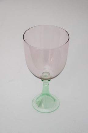 Taça de Vidro P/ Vinho Chile 360ml - Rosa e Verde