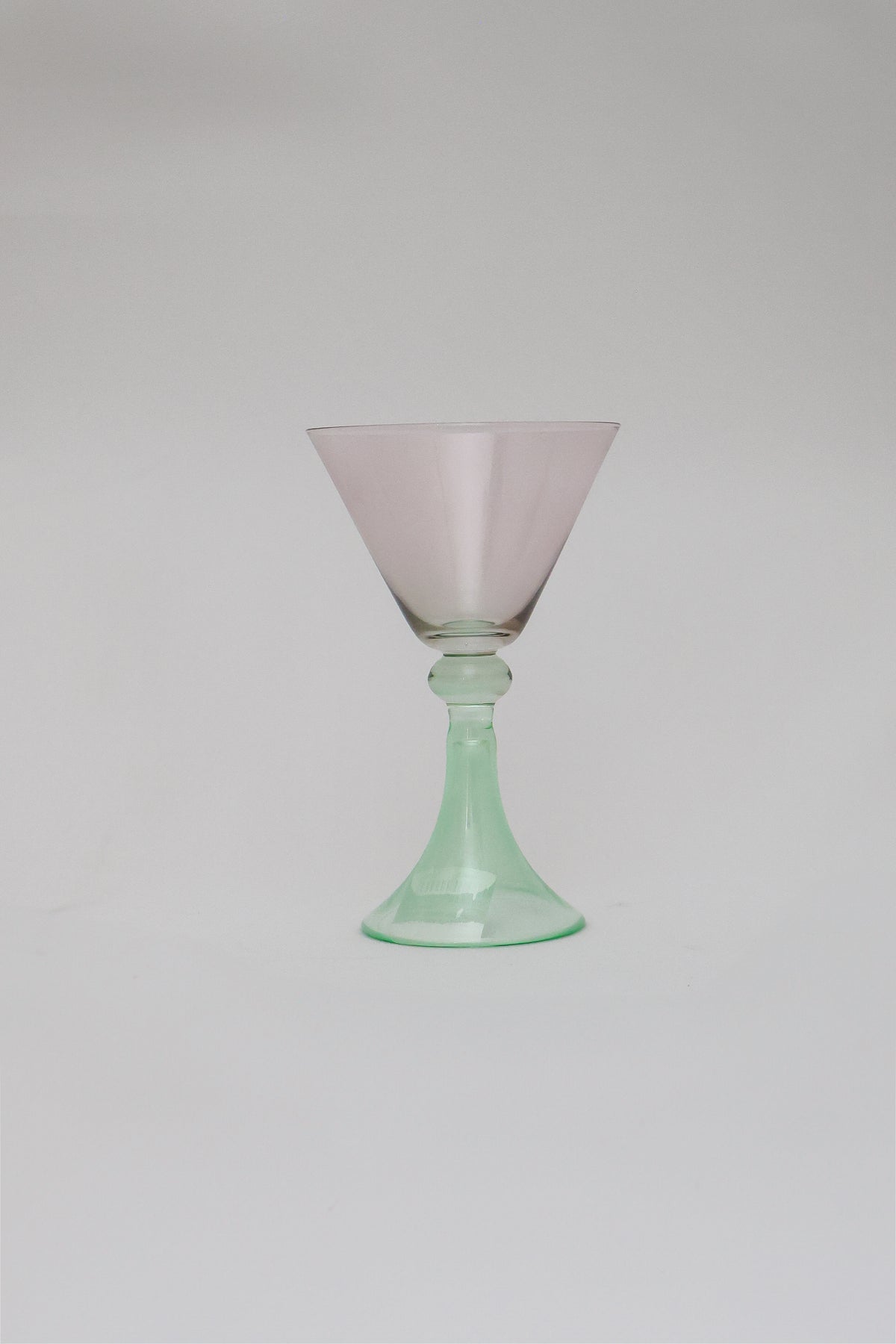 Taça de Vidro Coupe Peru 150ml - Rosa e Verde