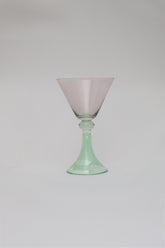 Taça de Vidro Coupe Peru 150ml - Rosa e Verde