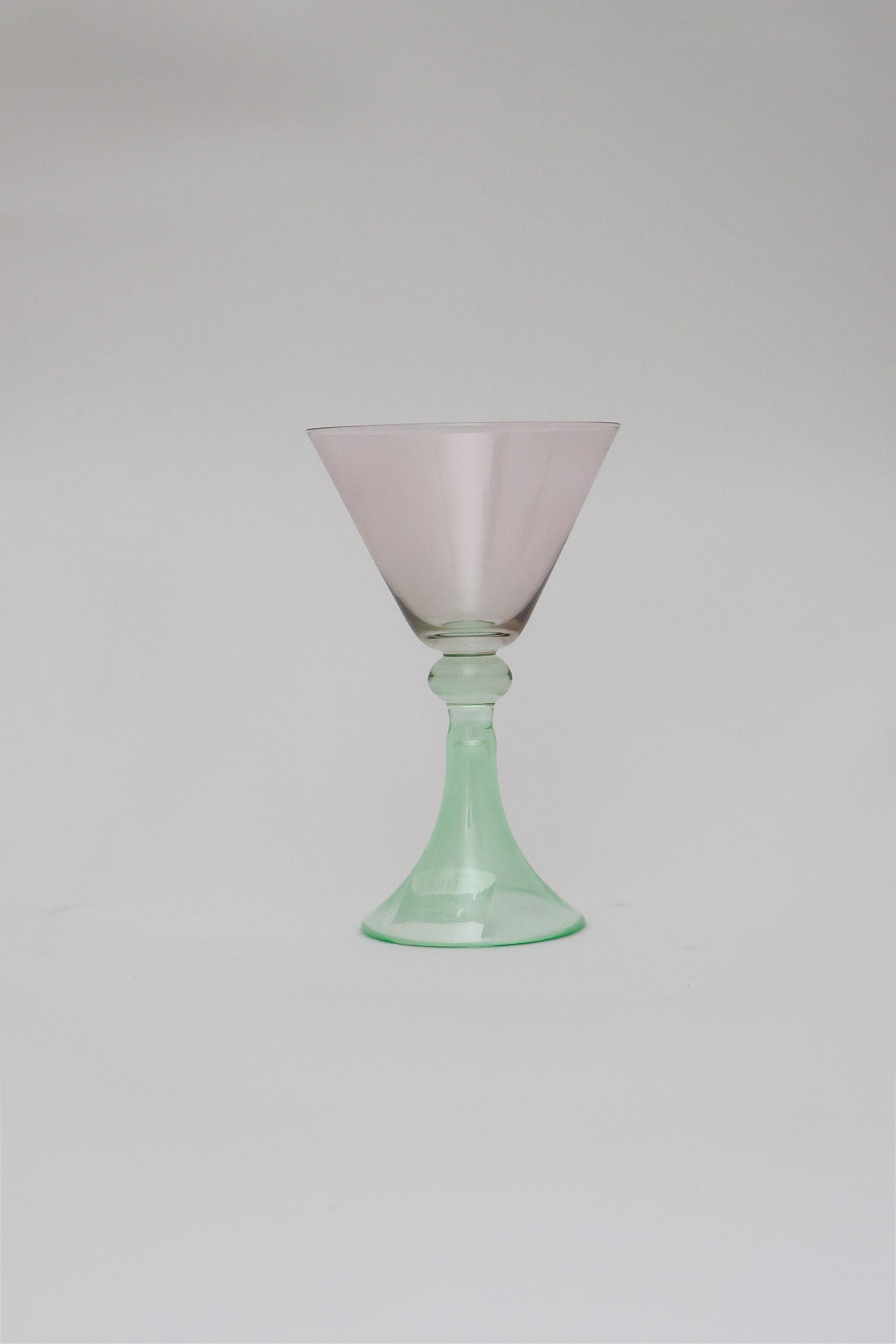 Taça de Vidro Coupe Peru 150ml - Rosa e Verde