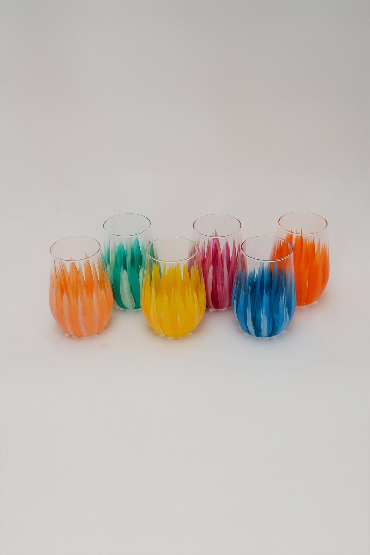 Copos de Cristal Pincelados à Mão