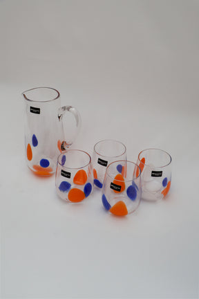 Jarra de vidro Pétala Fracalanza 1,2L- Laranja, Azul, Branca