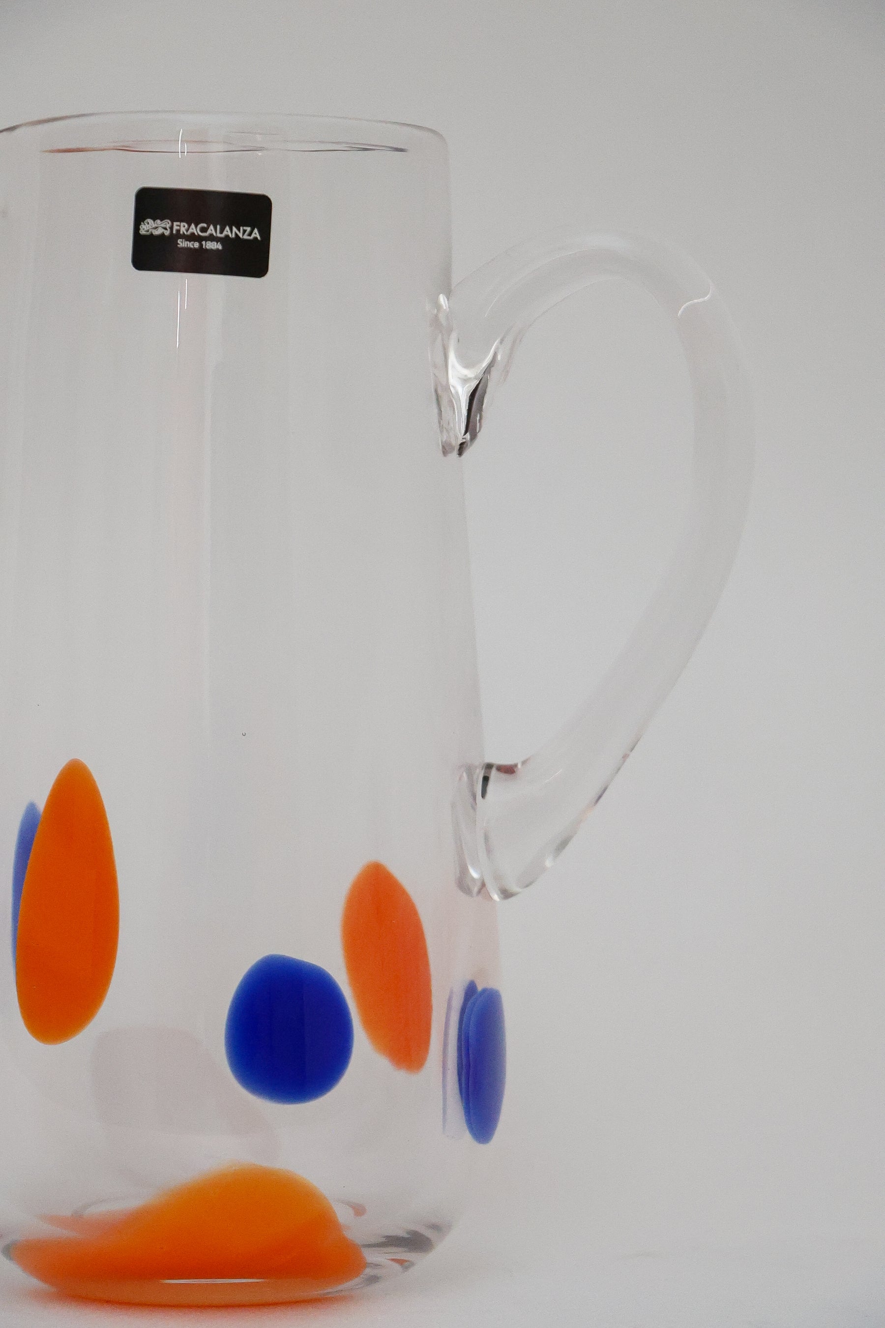 Jarra de vidro Pétala Fracalanza 1,2L- Laranja, Azul, Branca