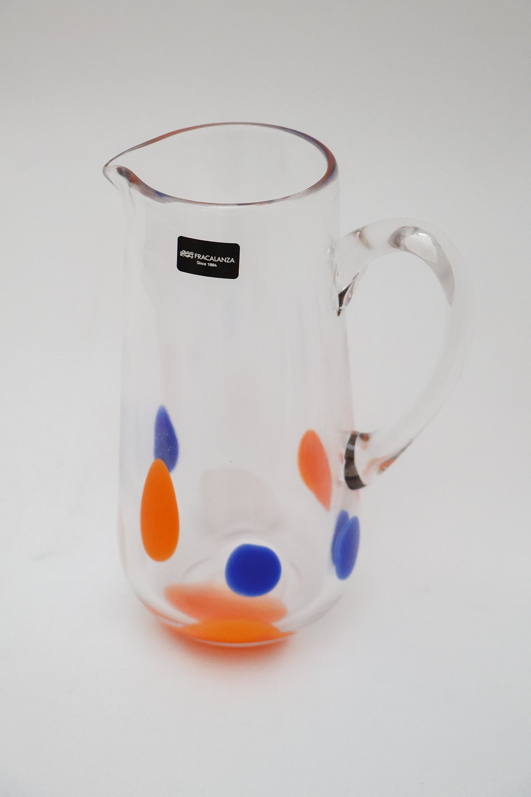 Jarra de vidro Pétala Fracalanza 1,2L- Laranja, Azul, Branca