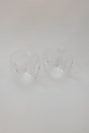 Xícara de Chá 230ml de Vidro Borossilicato Parede Dupla Lyor