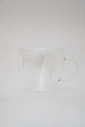 Xícara de Chá 230ml de Vidro Borossilicato Parede Dupla Lyor