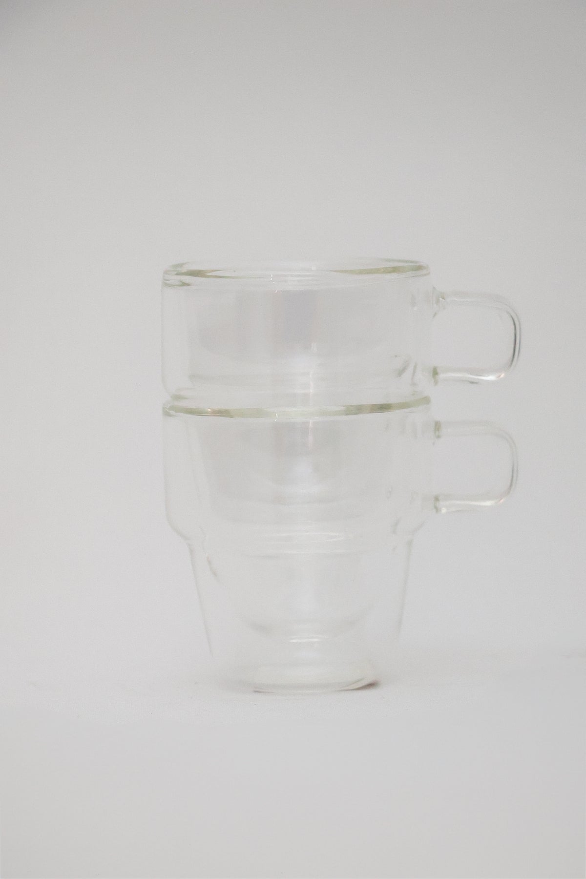 Xícara de Café 90ml Empilháveis Parede Dupla Vidro Borosilicato Wolff