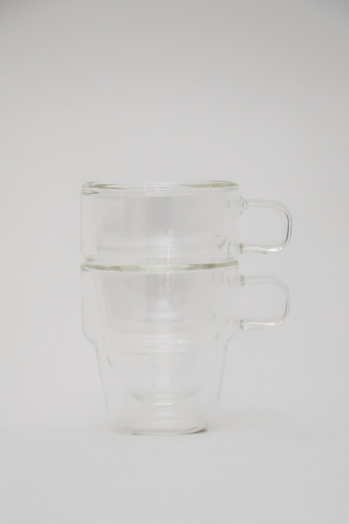 Xícara de Café 90ml Empilháveis Parede Dupla Vidro Borosilicato Wolff