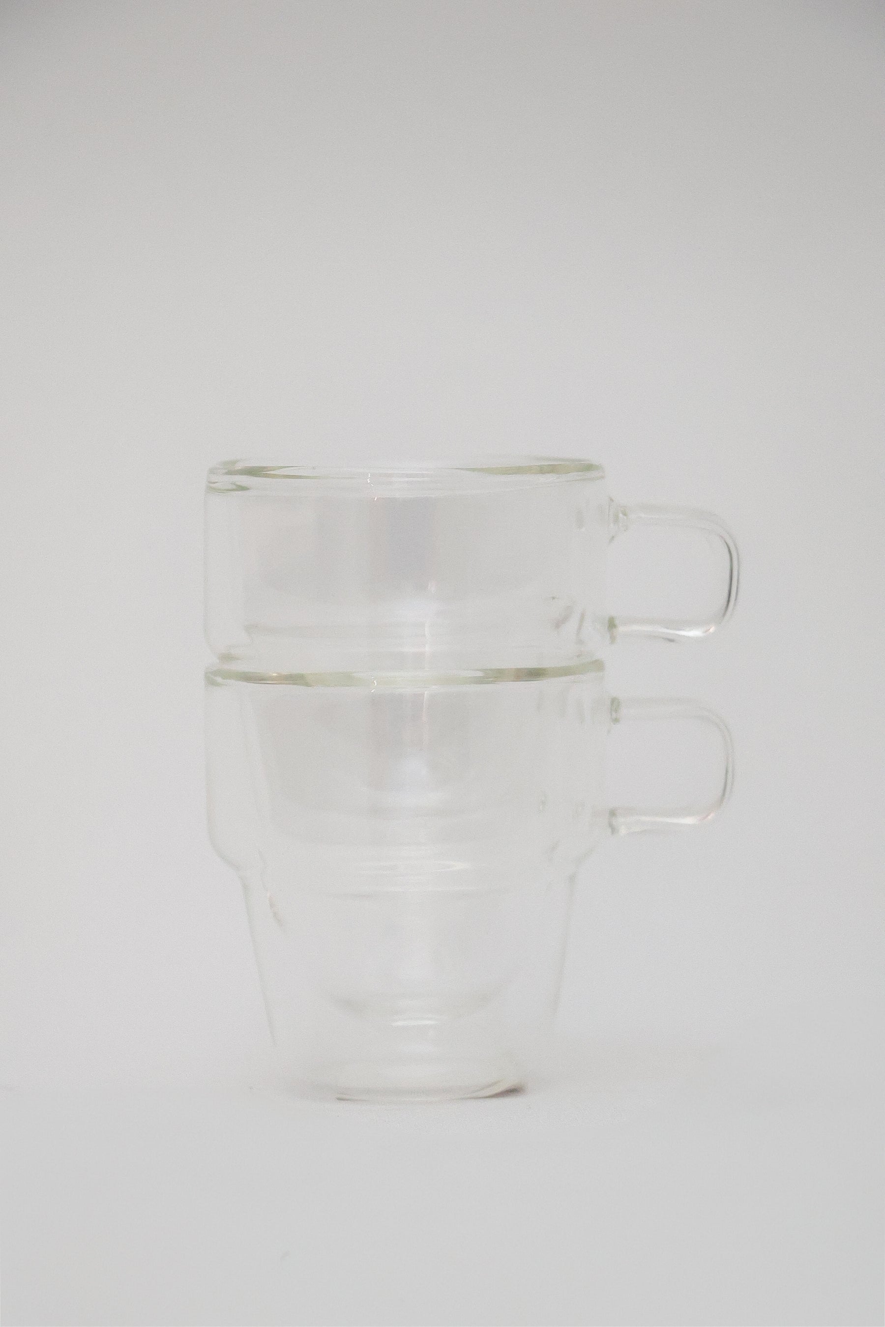 Xícara de Café 90ml Empilháveis Parede Dupla Vidro Borosilicato Wolff