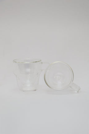 Xícara de Café 90ml Empilháveis Parede Dupla Vidro Borosilicato Wolff