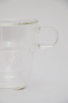 Xícara de Café 90ml Empilháveis Parede Dupla Vidro Borosilicato Wolff