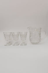 Conjunto Jarra e Taças de Cristal Lile Lyor