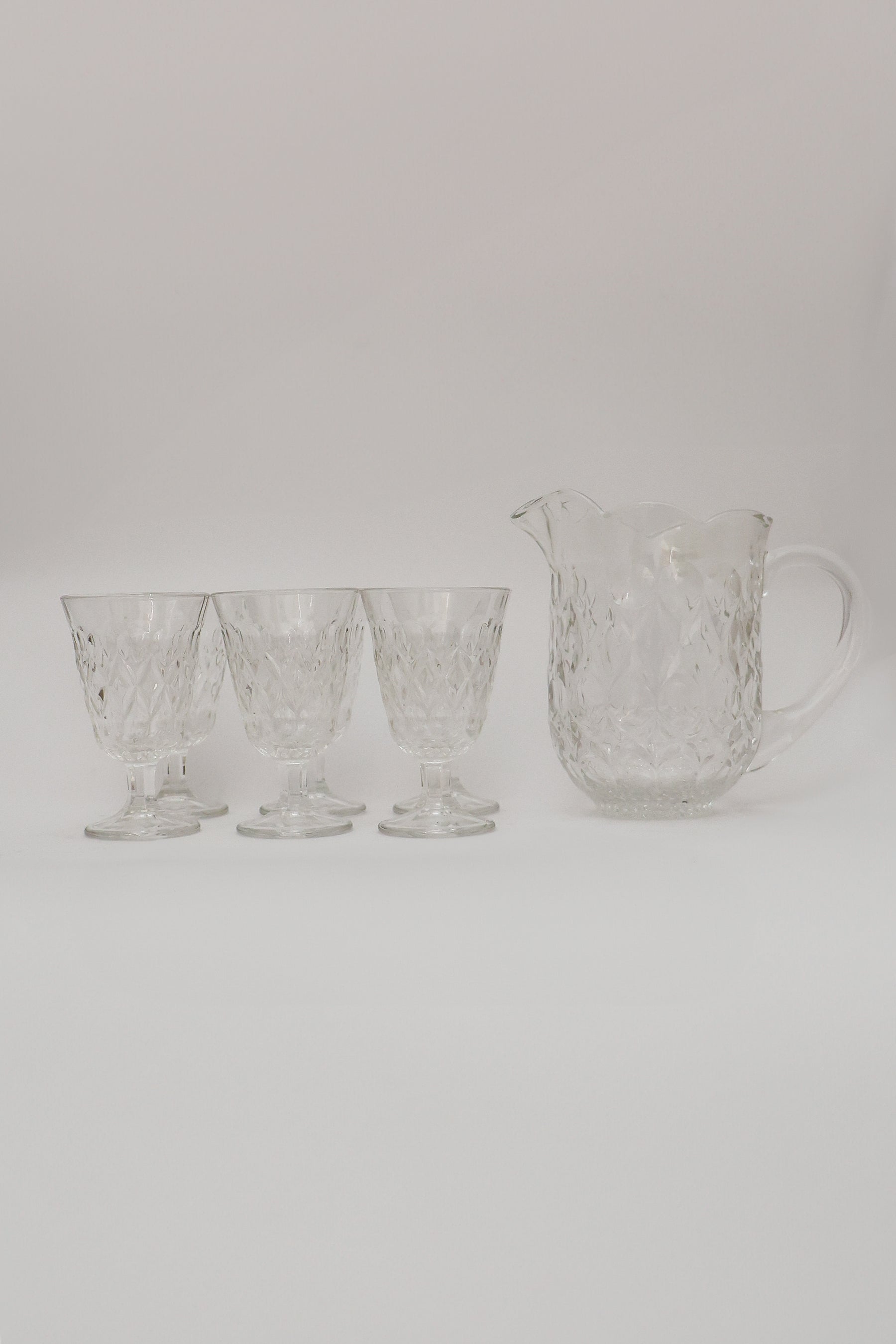 Conjunto Jarra e Taças de Cristal Lile Lyor