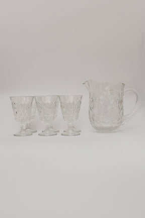 Conjunto Jarra e Taças de Cristal Lile Lyor