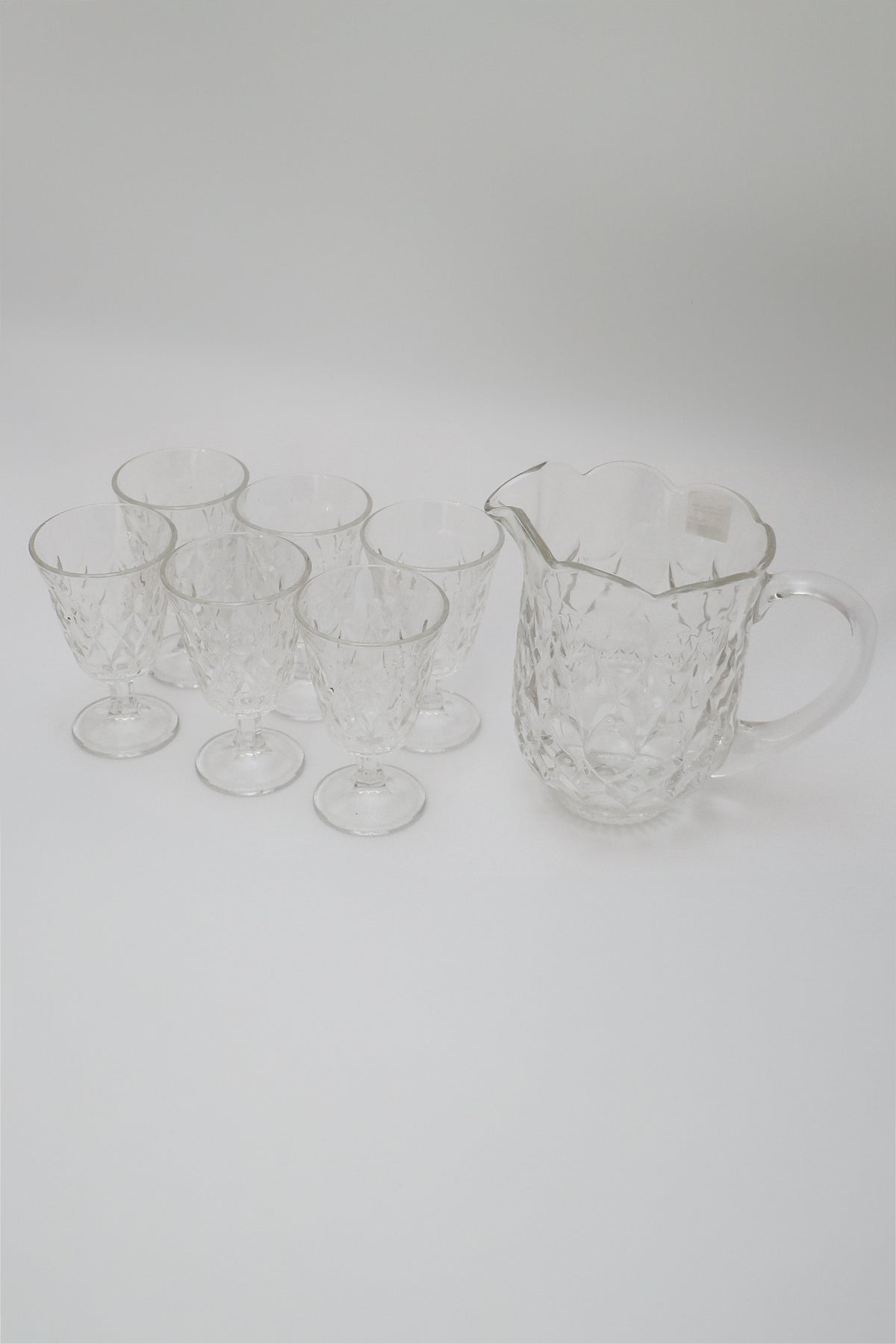 Conjunto Jarra e Taças de Cristal Lile Lyor