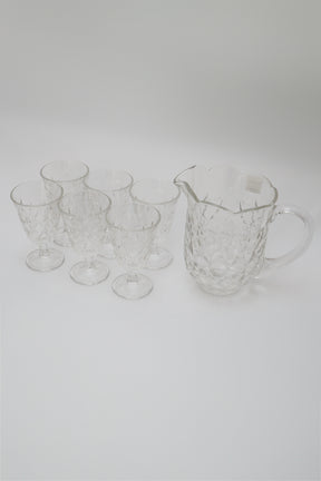 Conjunto Jarra e Taças de Cristal Lile Lyor