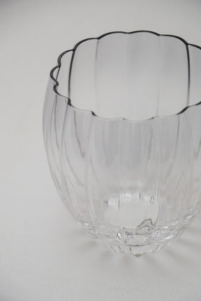 Copo de Vidro Belga Transparente e Cinza 400ml