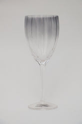 Taça de Vidro Belga Transparente e Cinza 320ml