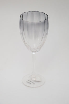 Taça de Vidro Belga Transparente e Cinza 320ml