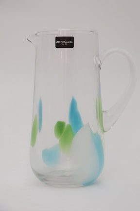 Jarra de vidro Pétala Fracalanza 1,2L - Verde, Azul e Branca