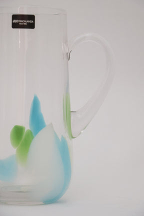 Jarra de vidro Pétala Fracalanza 1,2L - Verde, Azul e Branca