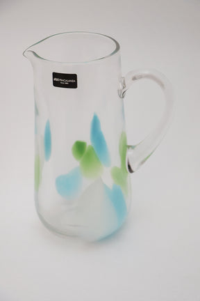 Jarra de vidro Pétala Fracalanza 1,2L - Verde, Azul e Branca