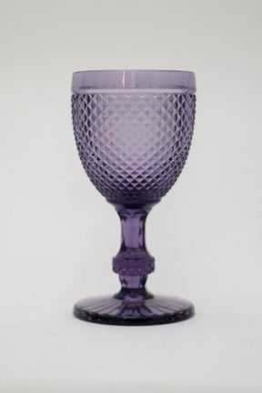 Taça de Vidro Bico de Jaca Roxa