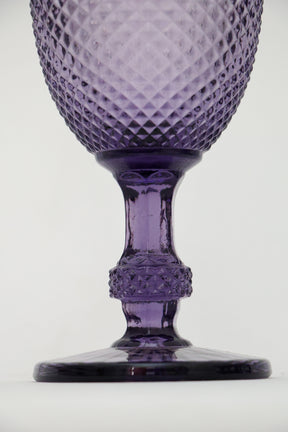 Taça de Vidro Bico de Jaca Roxa
