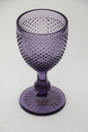 Taça de Vidro Bico de Jaca Roxa