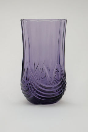 Copo de Vidro Alto Roxo