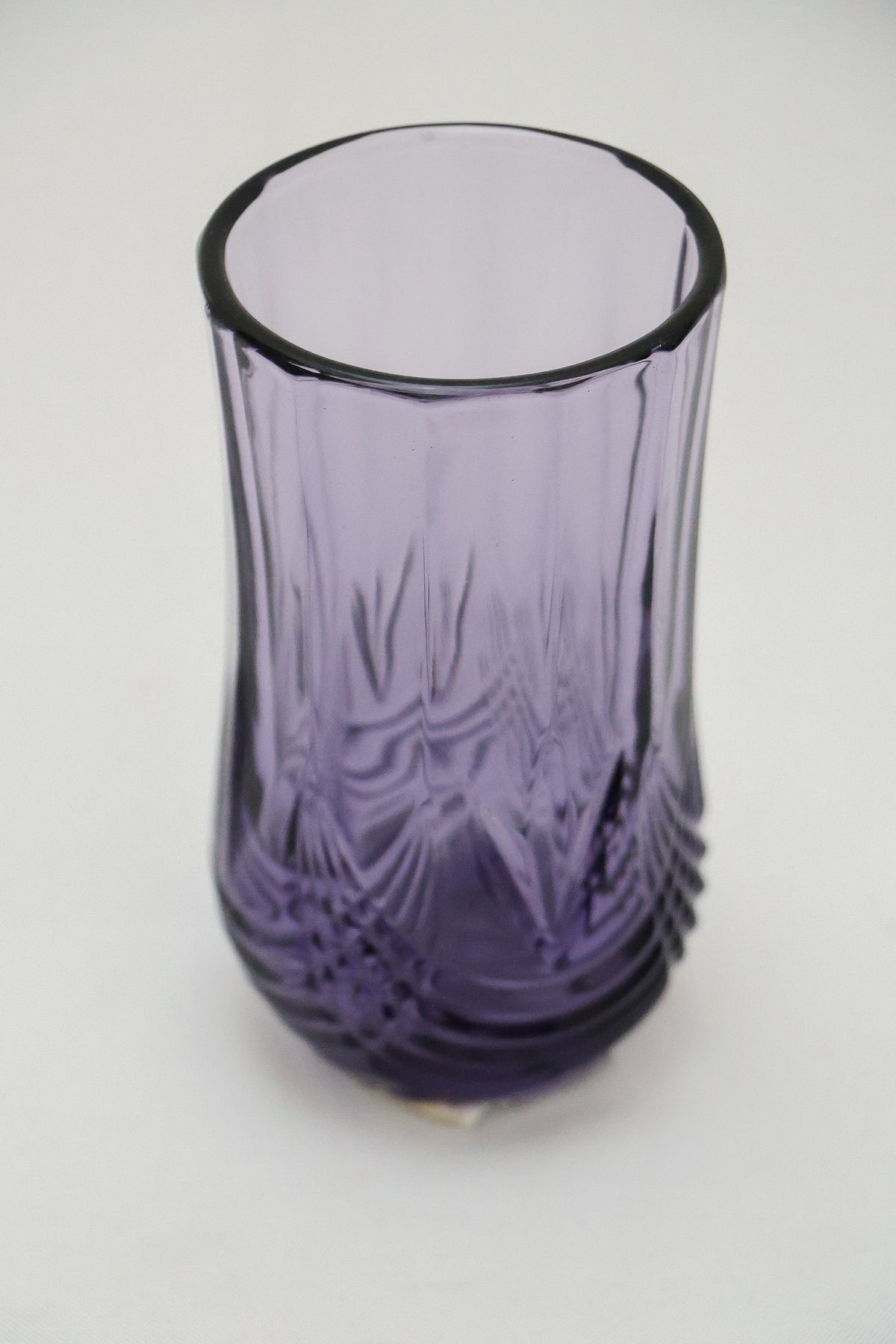 Copo de Vidro Alto Roxo