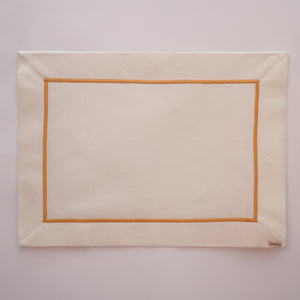 Jogo Americano Select Off White/Dourado, Mameg