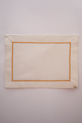 Jogo Americano Select Off White/Dourado Mameg