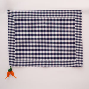 Jogo Americano Xadrez Cenouras Crochê, Gardênia