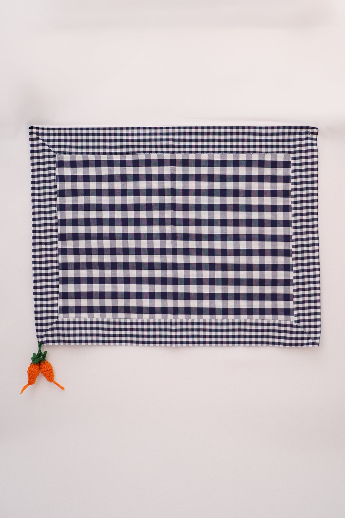 Jogo Americano Xadrez Cenouras Crochê Gardenia