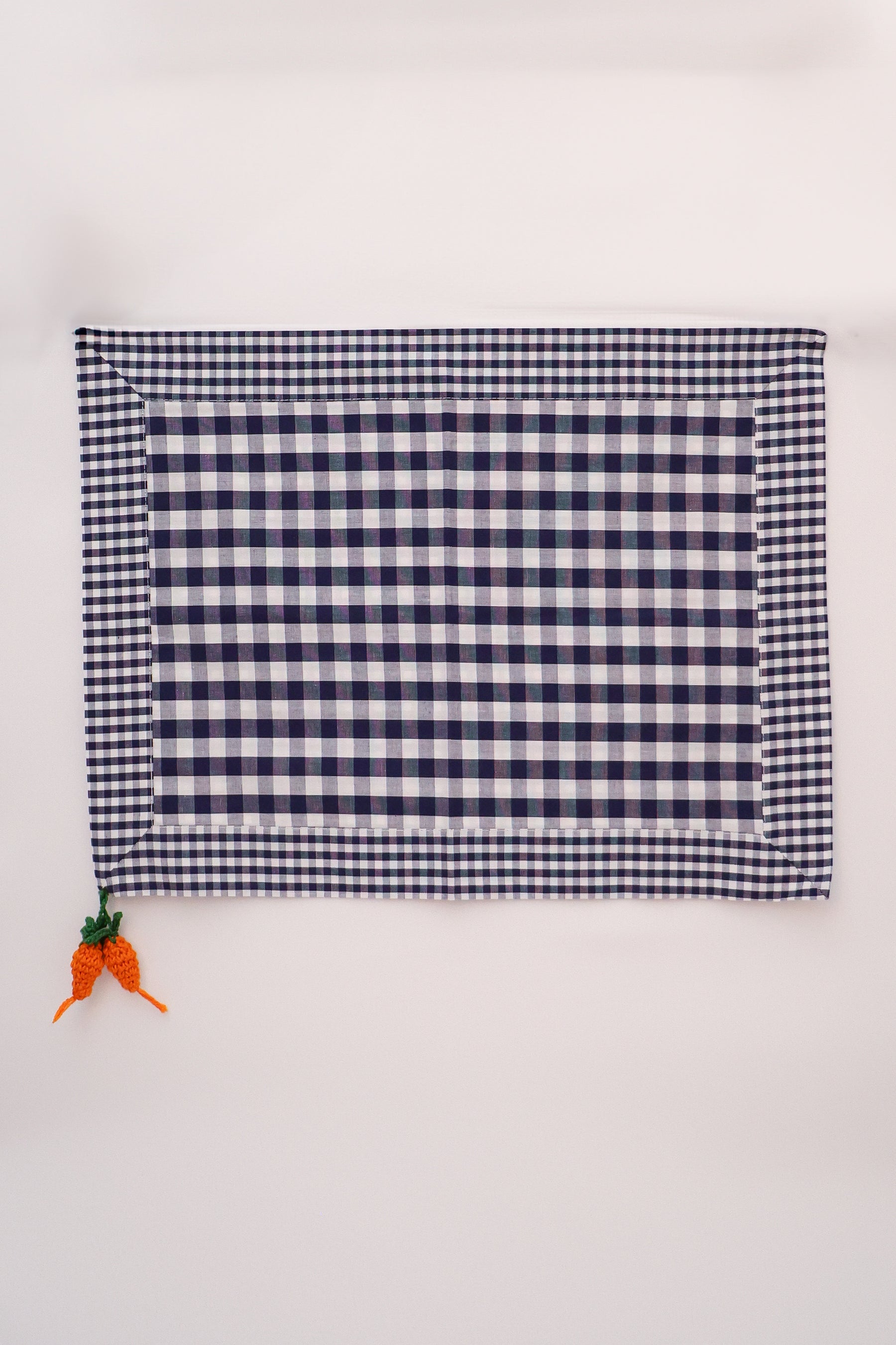 Jogo Americano Xadrez Cenouras Crochê Gardenia